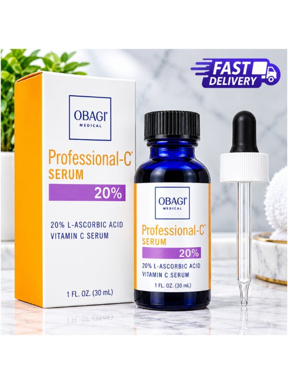 Obagi professional-C 20% vitamin C serum 1oz / 30ml anti-Aging brightening NIB